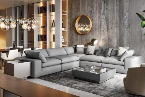 Seater Fabric Sofa with Storage - Image 4